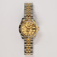 Lady-Datejust 26mm Steel and Yellow Gold Diamond-set Bezel 179313G