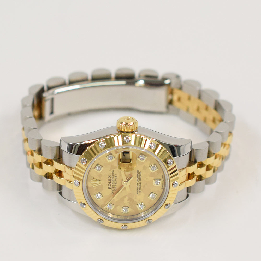 Lady-Datejust 26mm Steel and Yellow Gold Diamond-set Bezel 179313G