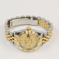 Lady-Datejust 26mm Steel and Yellow Gold Diamond-set Bezel 179313G