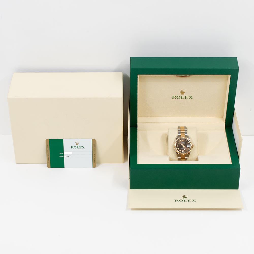 Datejust 31mm Diamond Bezel Steel and Rose Gold 178341