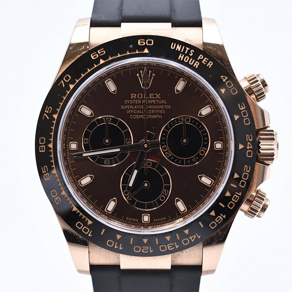 Daytona Rose Gold with Rubber Strap 116515LN