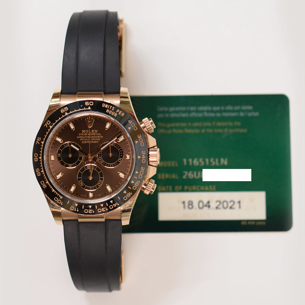 Daytona Rose Gold with Rubber Strap 116515LN