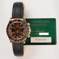 Daytona Rose Gold with Rubber Strap 116515LN