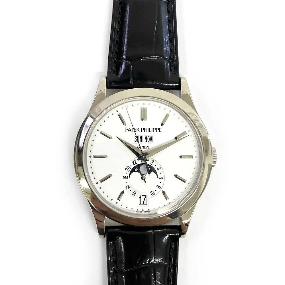 Annual Calendar 38.5mm Moon Phases White Gold 5396G-011