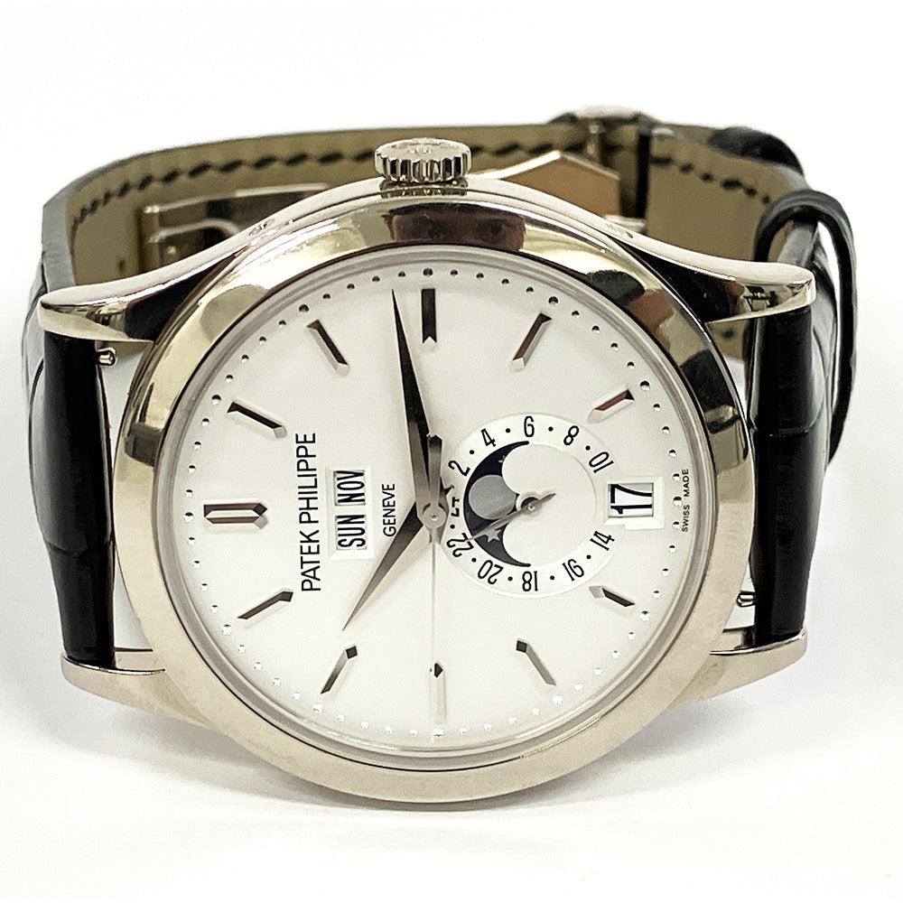 Annual Calendar 38.5mm Moon Phases White Gold 5396G-011