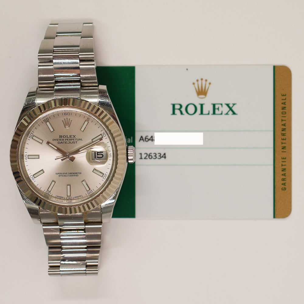 Datejust 41mm Steel and White Gold 126334
