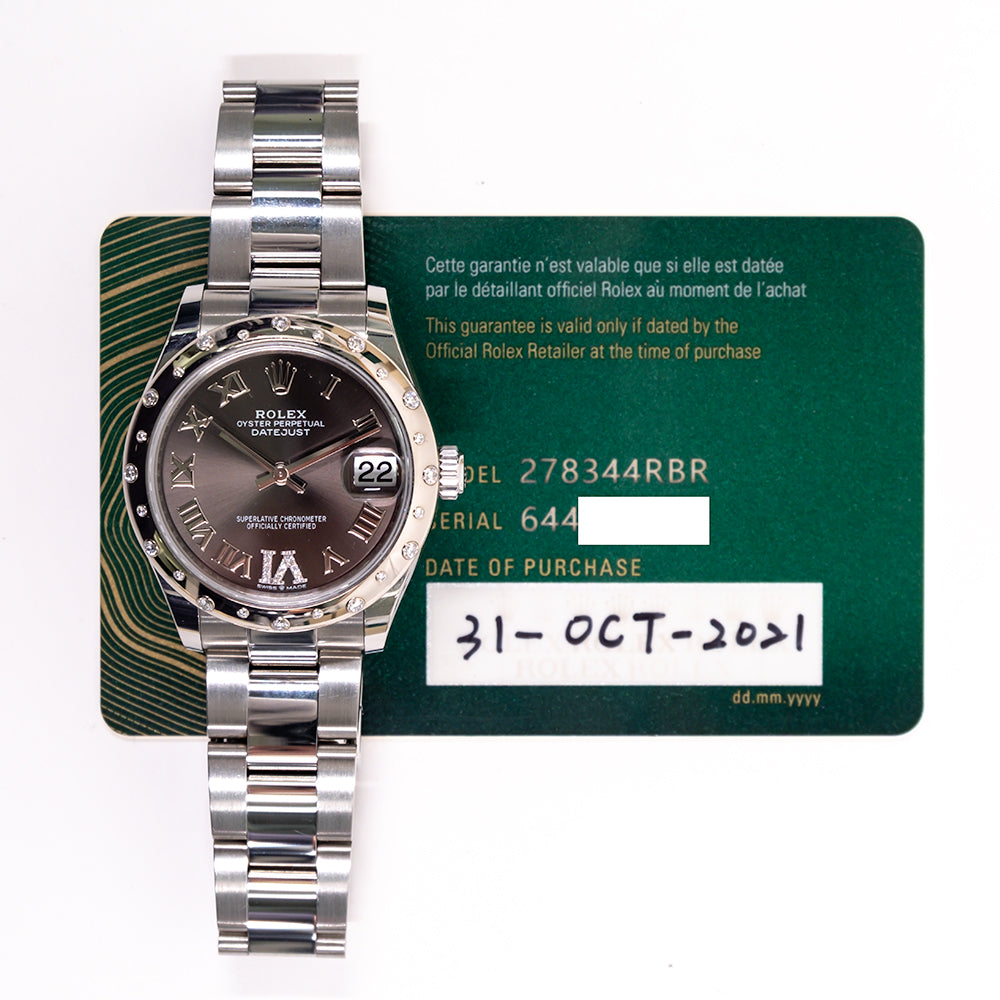 Datejust 31mm Steel and White Gold 278344RBR