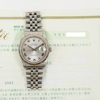 Datejust 36mm Steel and White Gold 16234