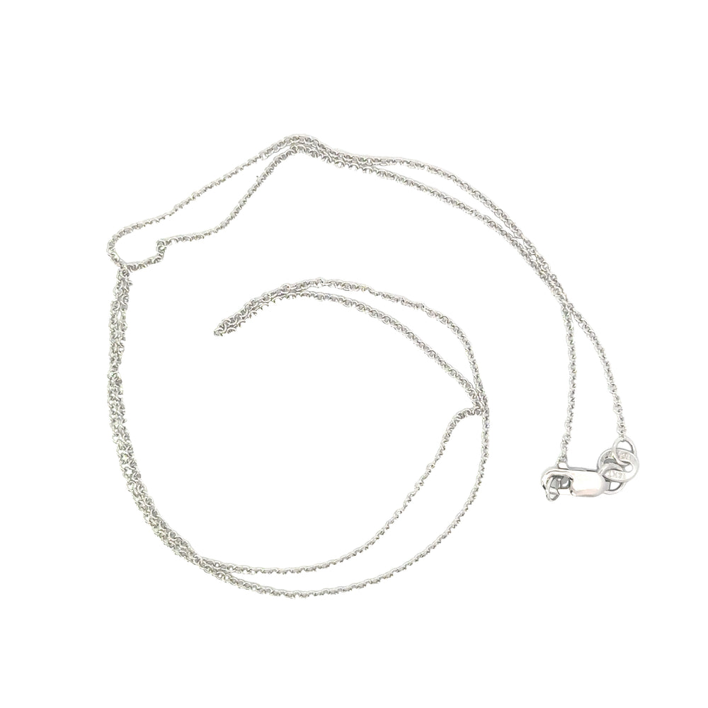 14kt White Gold Cable Chain