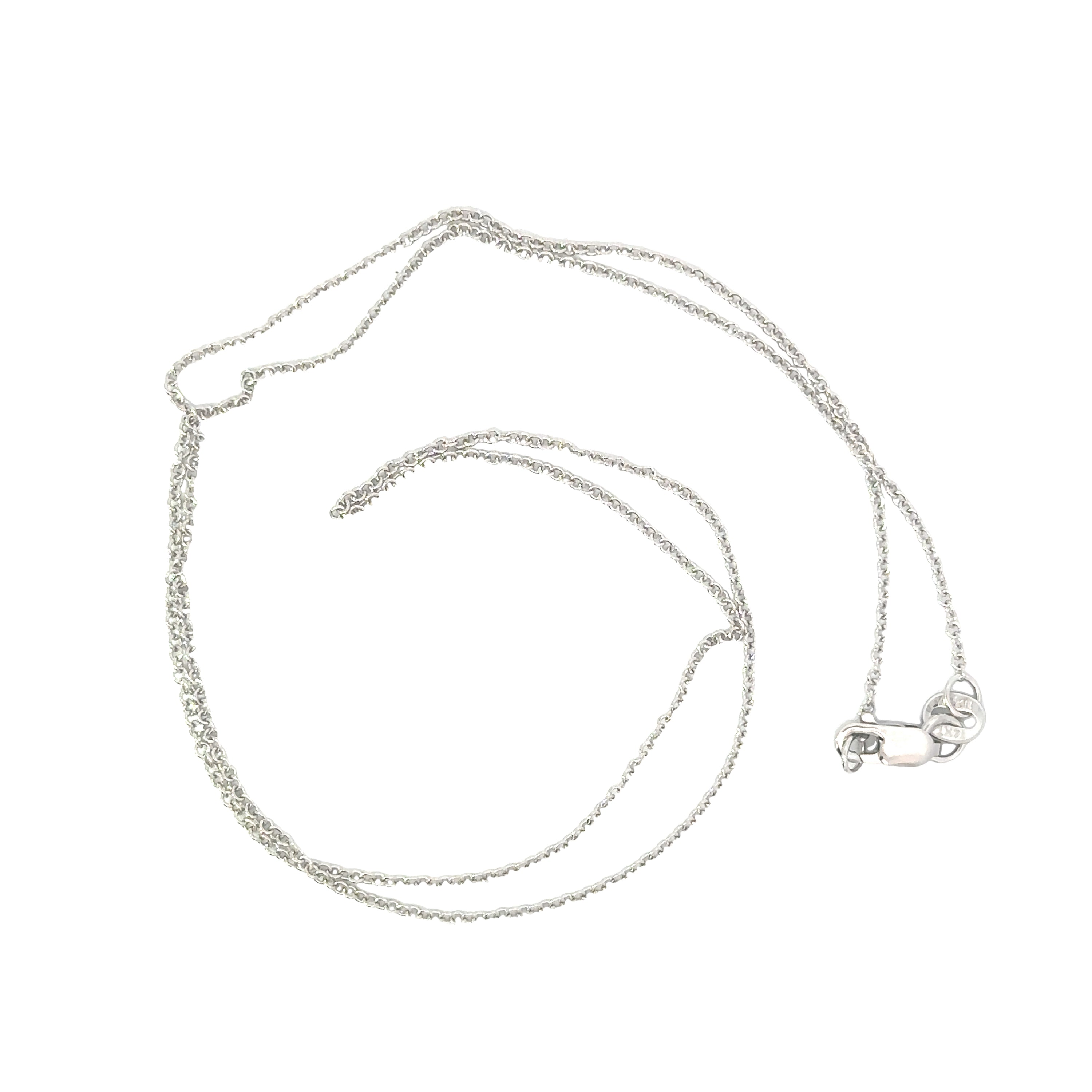 14kt White Gold Cable Chain