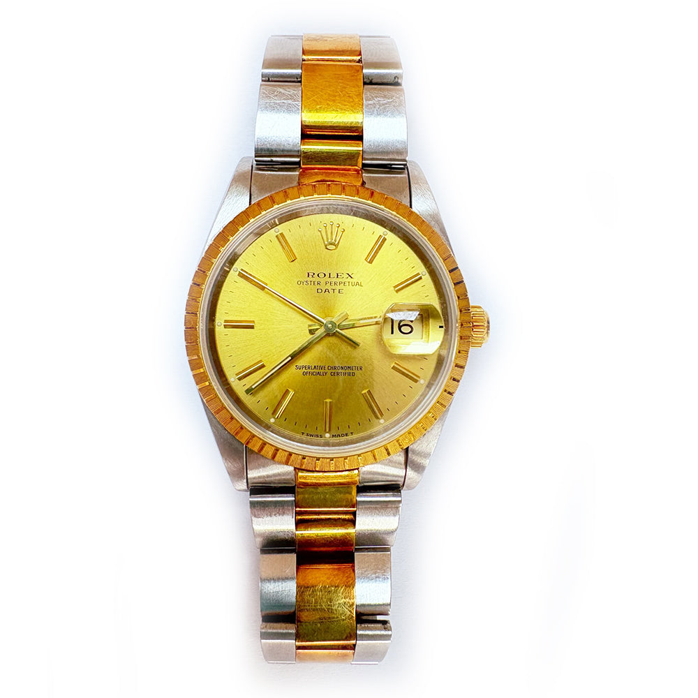 Oyster Perpetual Date 34mm Steel and Yellow Gold 15223