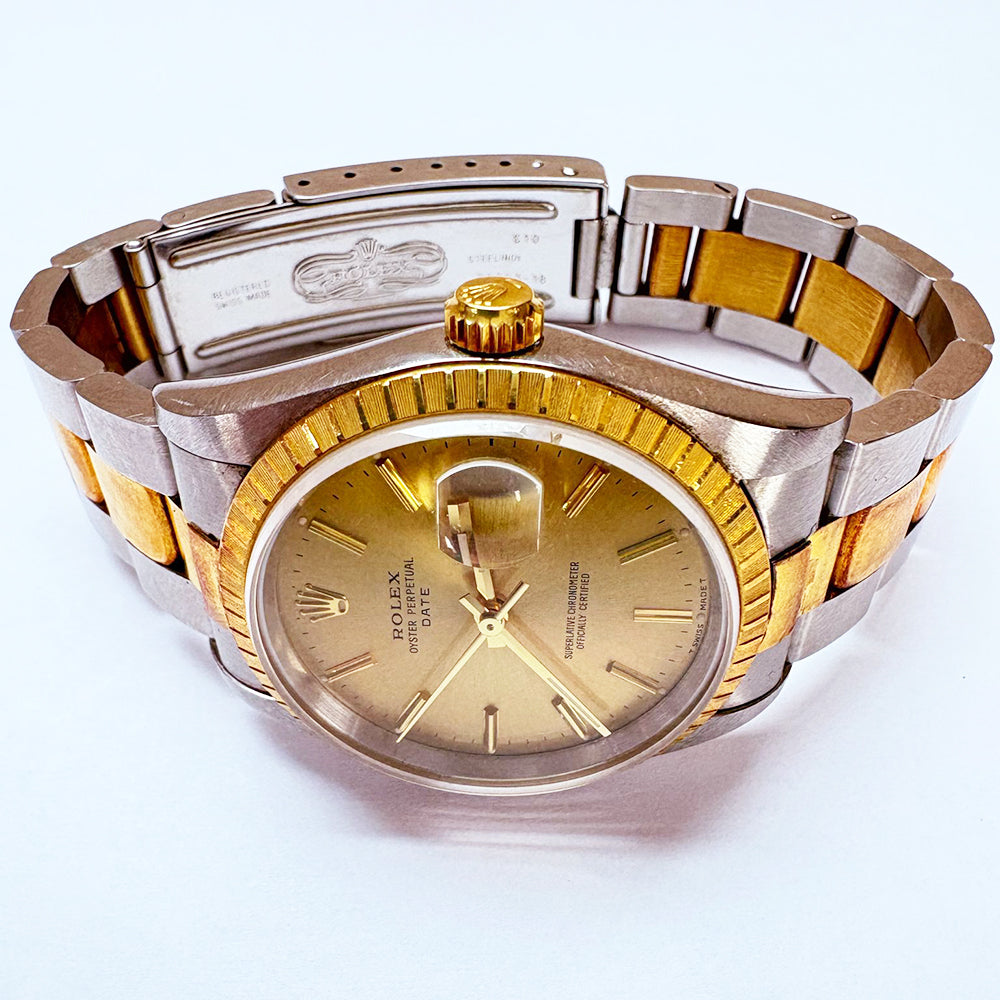 Oyster Perpetual Date 34mm Steel and Yellow Gold 15223
