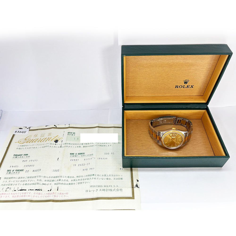 Oyster Perpetual Date 34mm Steel and Yellow Gold 15223