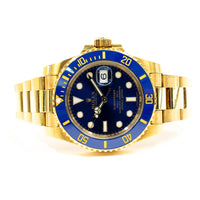 Submariner Date 40mm Blue Ceramic Bezel Yellow Gold 116618LB