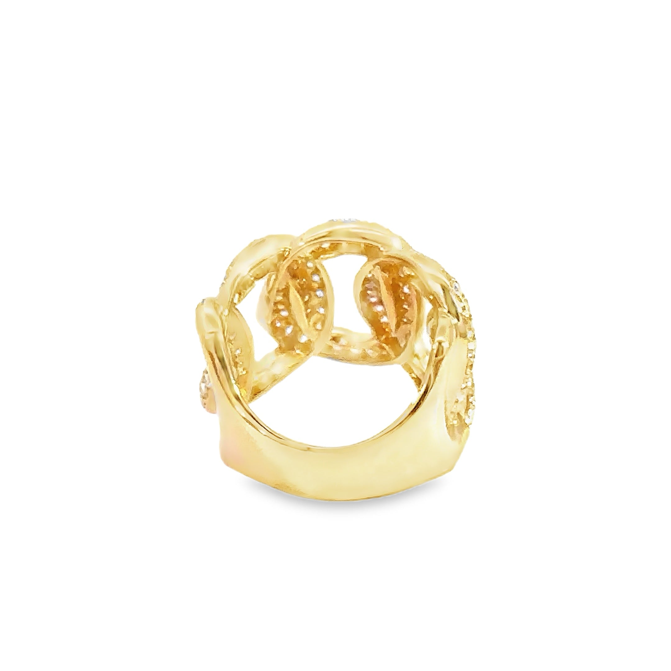 18k yellow gold & diamond ring