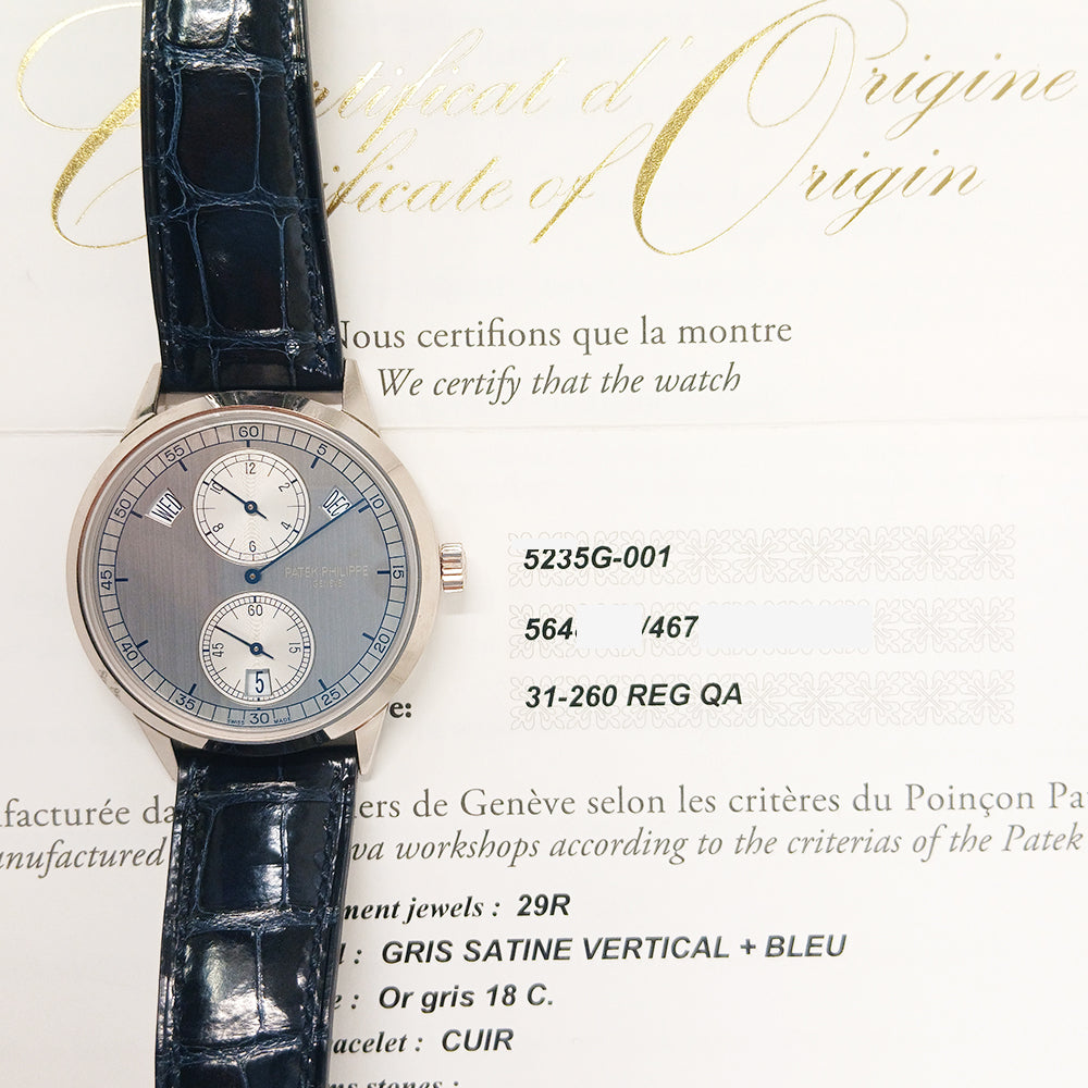Annual Calendar Regulator 40.5mm White Gold 5235G-001