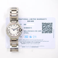Ballon Bleu Small 28mm Diamond Bezel Steel W4BB0015