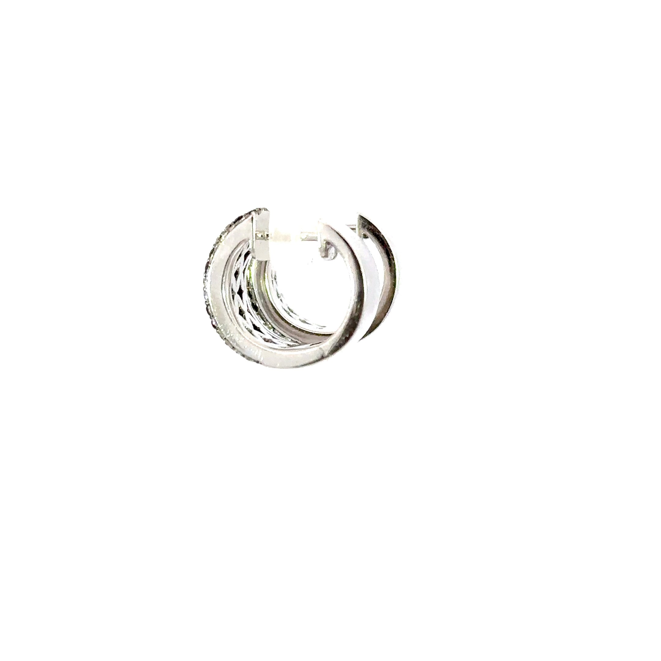 18k wg B&W dia thick cuff hugg