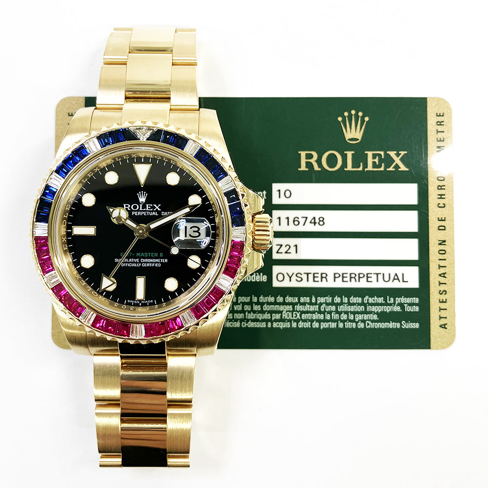 GMT-Master II "SARU" Sapphire/Ruby/Diamond Bezel 116748SARU