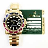 GMT-Master II "SARU" Sapphire/Ruby/Diamond Bezel 116748SARU