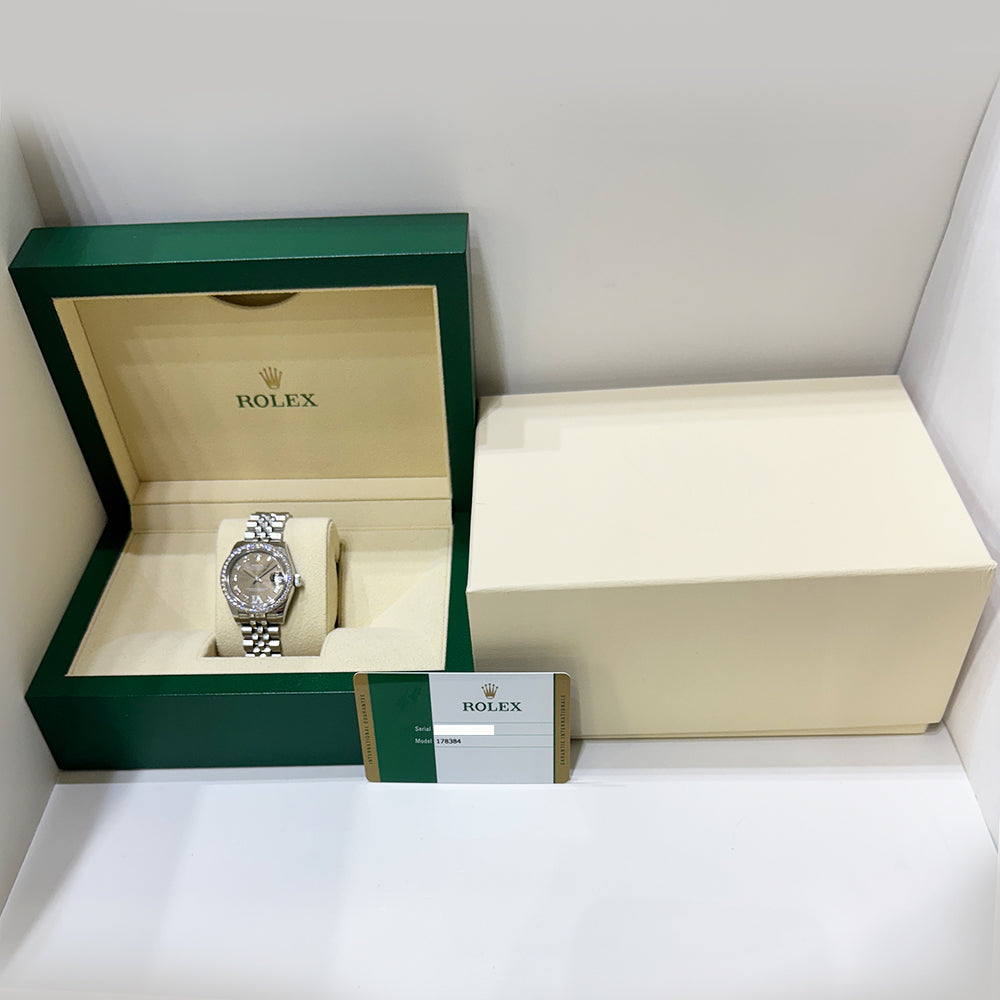 Datejust 31mm Diamond Bezel Steel and White Gold 178384