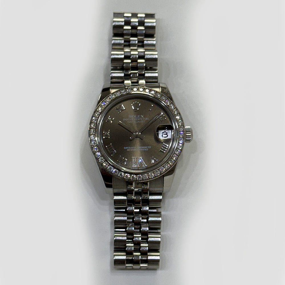 Datejust 31mm Diamond Bezel Steel and White Gold 178384