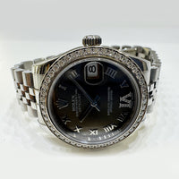 Datejust 31mm Diamond Bezel Steel and White Gold 178384
