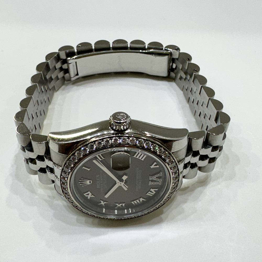 Datejust 31mm Diamond Bezel Steel and White Gold 178384