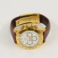 Daytona Yellow Gold  "Zenith Movement" on Leather Strap 16518