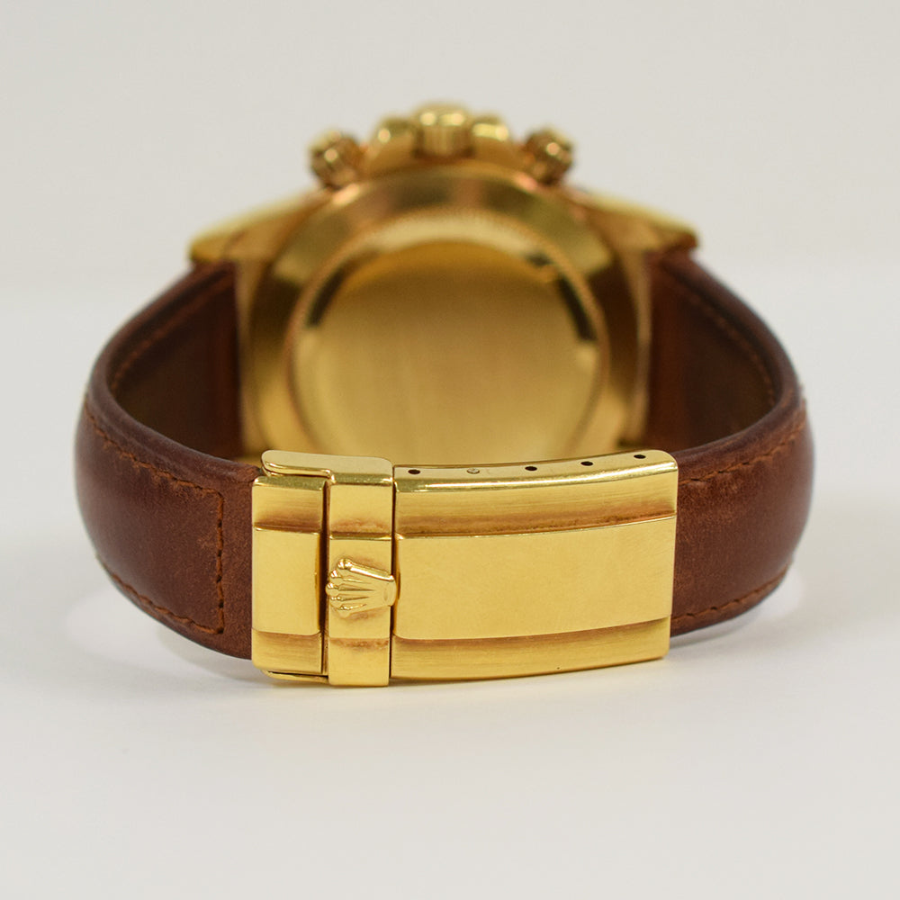 Daytona Yellow Gold  "Zenith Movement" on Leather Strap 16518