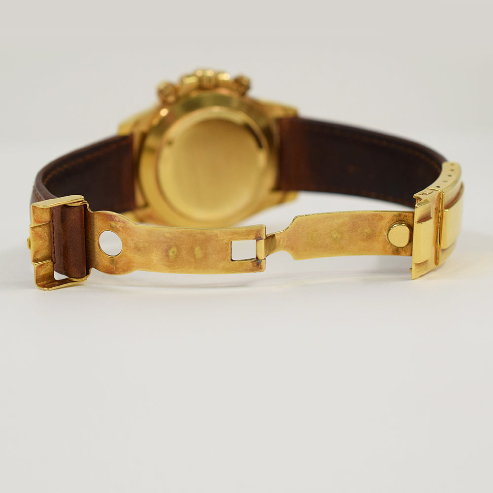 Daytona Yellow Gold  "Zenith Movement" on Leather Strap 16518