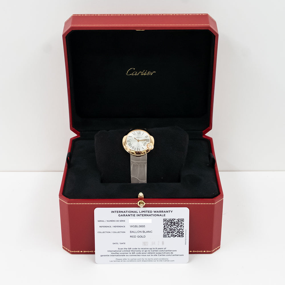 Ballon Blanc de Cartier 30mm Rose Gold WGBL0005