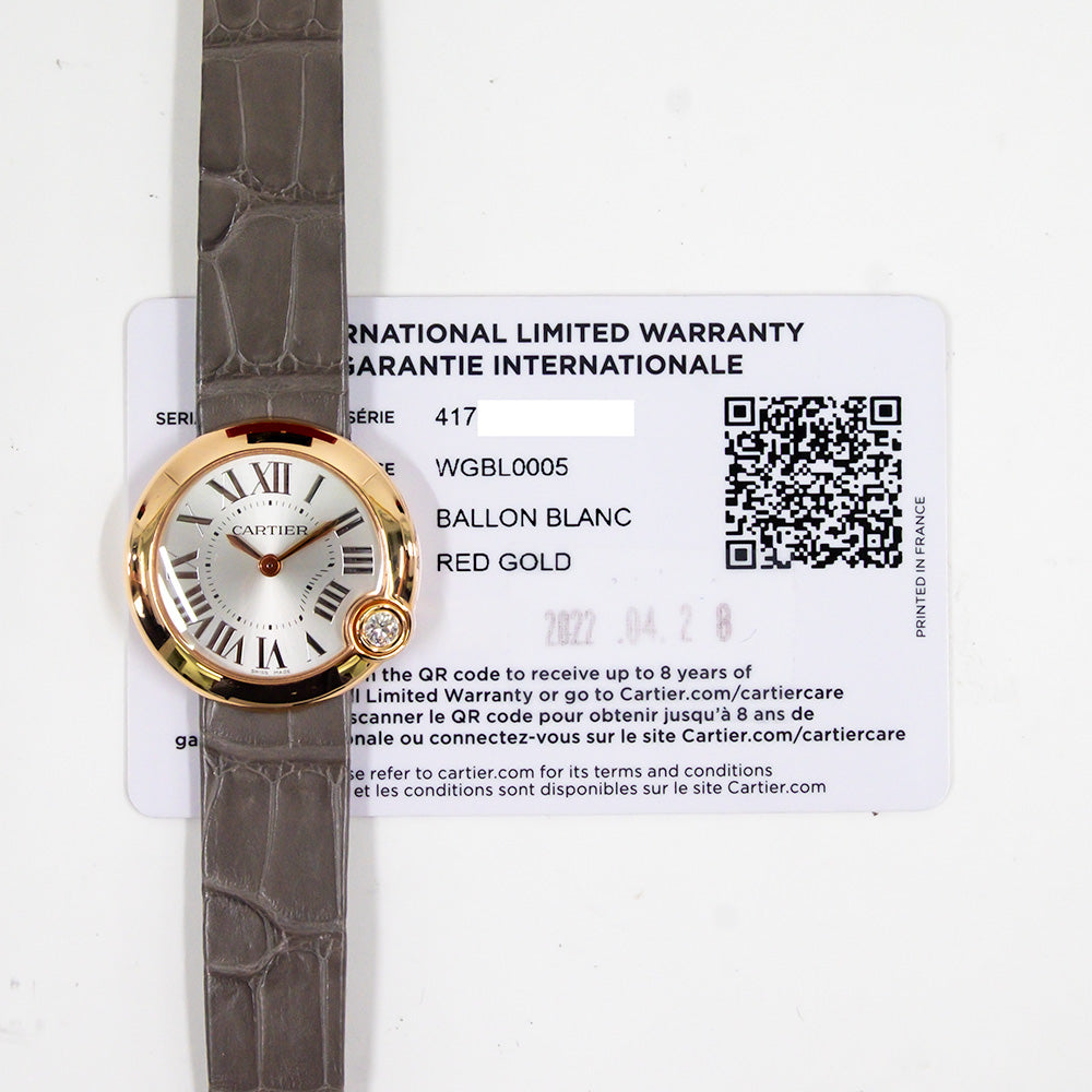 Ballon Blanc de Cartier 30mm Rose Gold WGBL0005