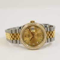 Datejust 36mm Diamond Bezel Steel and Yellow Gold 126283RBR