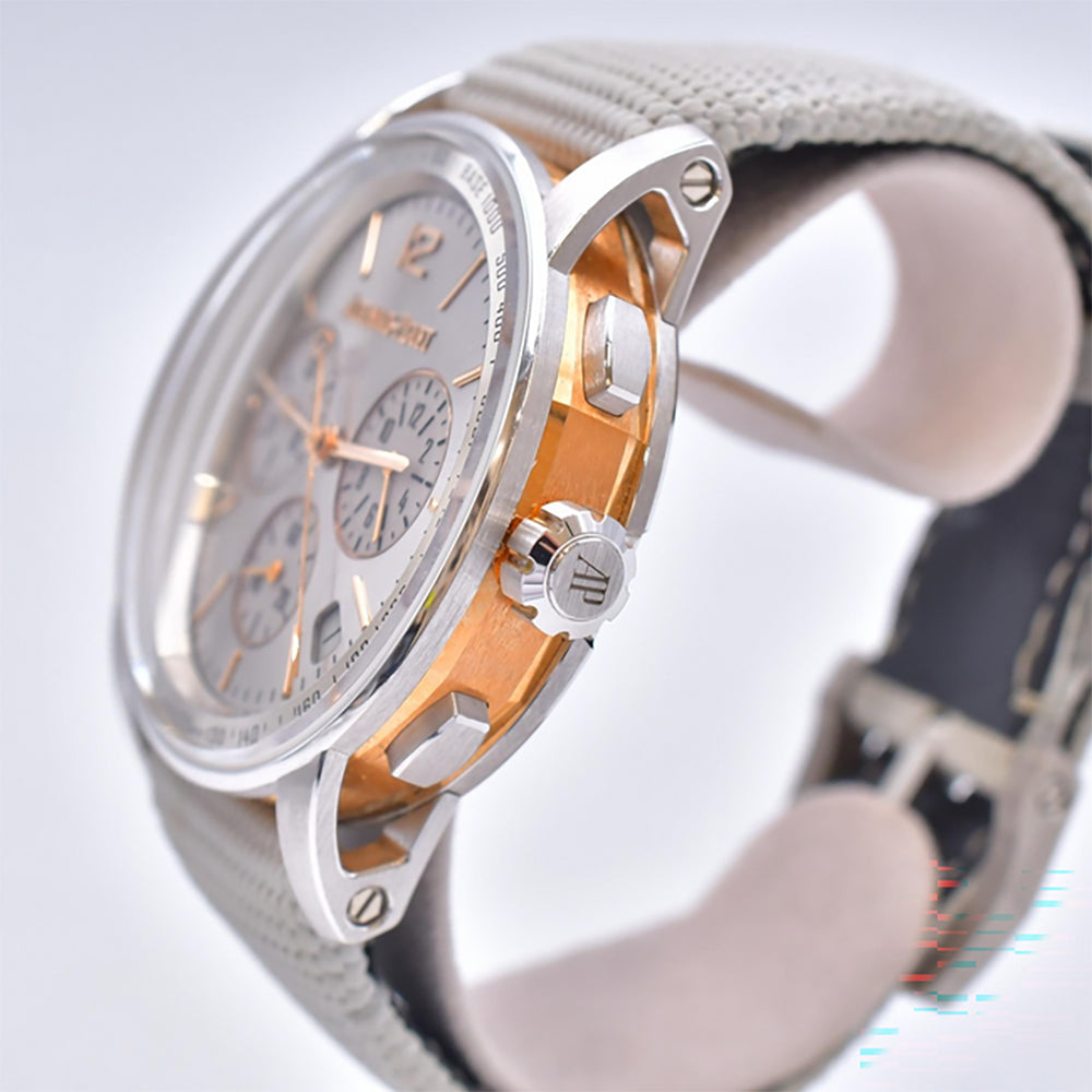 Code 11.59 41mm Chronograph Rose Gold Case White Gold Bezel/Lugs/Caseback 26393CR.OO.A008KB.01