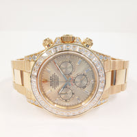 Cosmograph Daytona 40mm Diamond Baguette Bezel Diamond Lugs Yellow Gold 126598TBR