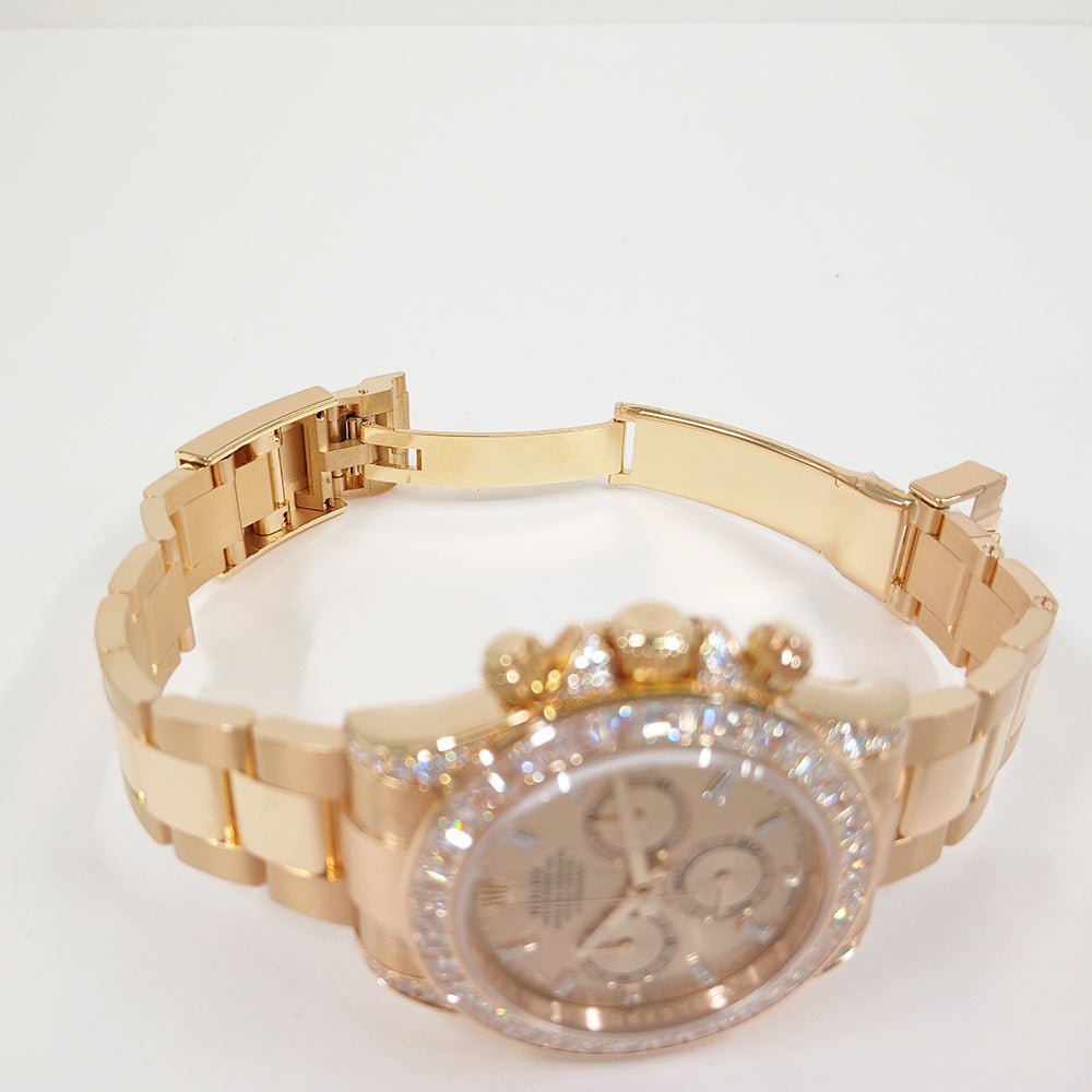 Cosmograph Daytona 40mm Diamond Baguette Bezel Diamond Lugs Yellow Gold 126598TBR