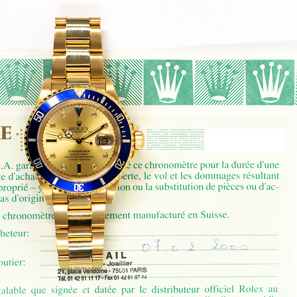 Submariner Date 40mm Yellow Gold 16618SG