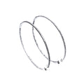 18kt White Gold In/Out Style 2.9cts Diamond Large Hoop Earrings