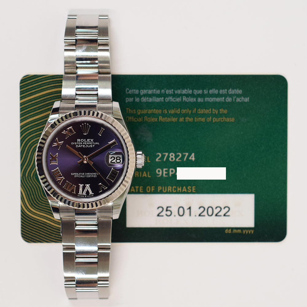 Datejust 31mm Steel and White Gold 278274