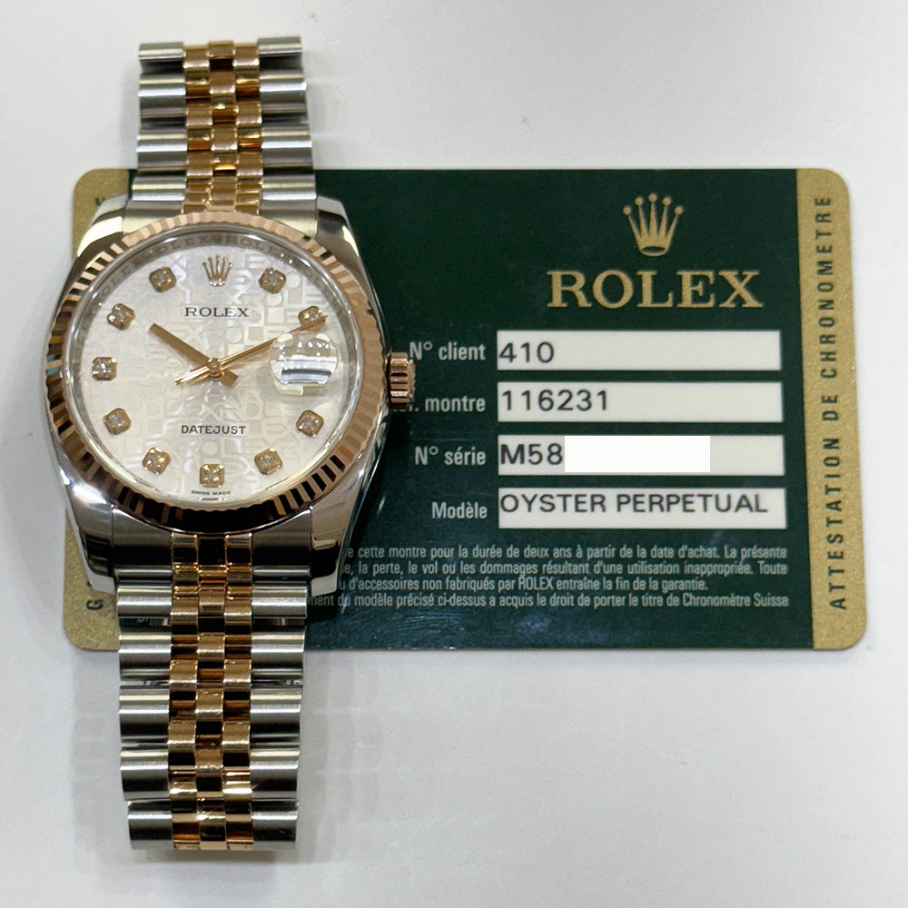 Datejust 36mm Steel and Rose Gold 116231G