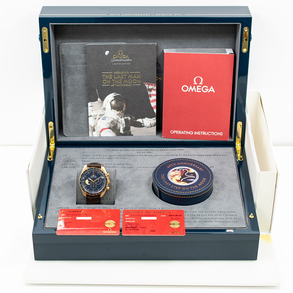 Speedmaster Moonwatch "Apollo XVII"  42mm Yellow Gold - 45th Anniversary Series - Limited 272 pcs 311.63.42.30.03.001