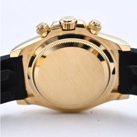Daytona Yellow Gold Black Ceramic Bezel with Rubber Strap 126518LN