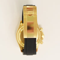 Daytona Yellow Gold Black Ceramic Bezel with Rubber Strap 126518LN