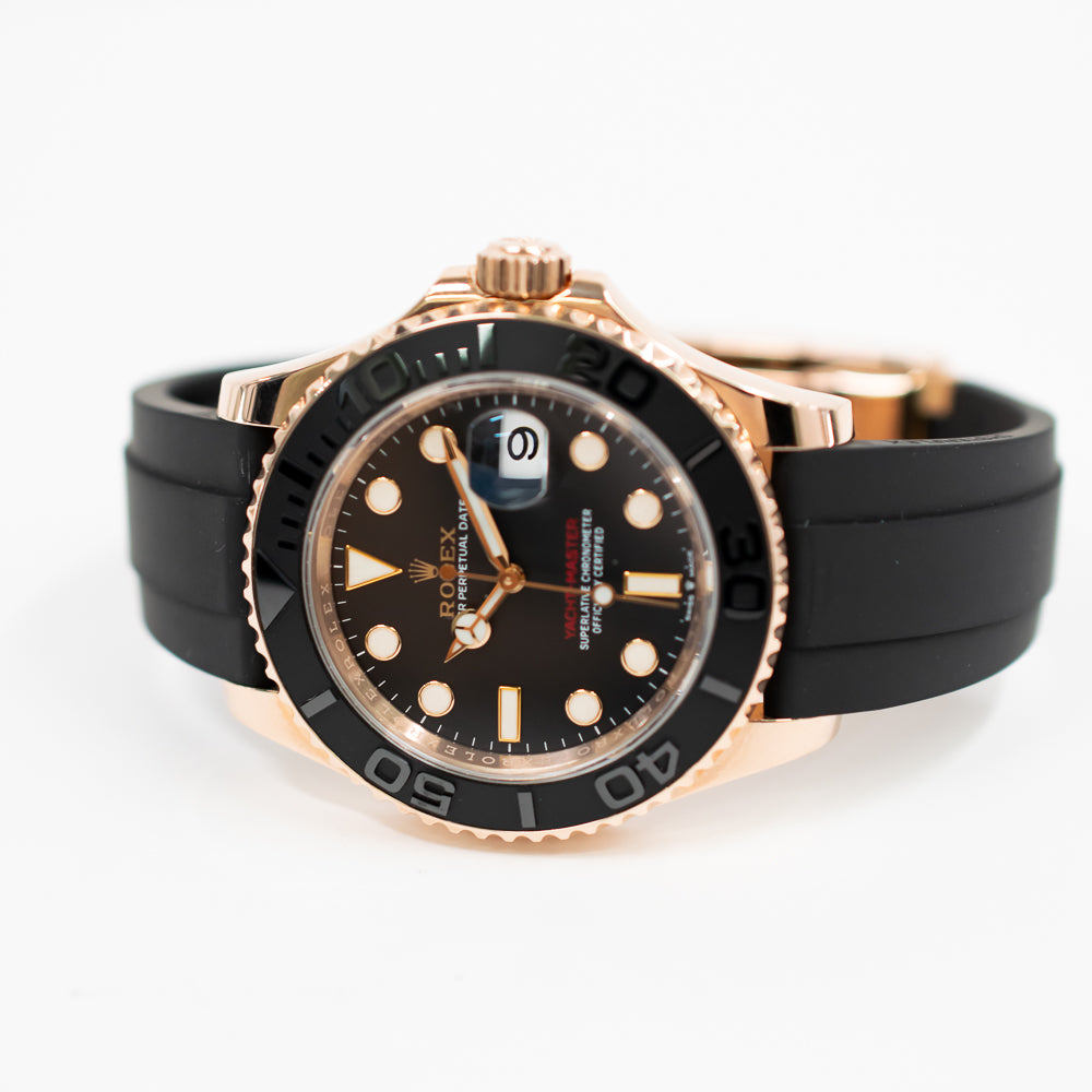 Yacht-Master 40mm Rose Gold on Strap 126655