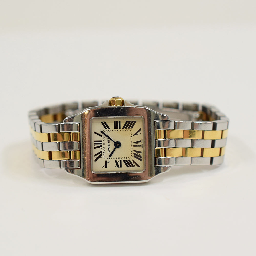 Santos Demoiselle Quartz - Steel and Yellow Gold  - 20mm x 20mm W25066Z6