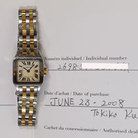 Santos Demoiselle Quartz - Steel and Yellow Gold  - 20mm x 20mm W25066Z6