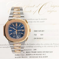 Nautilus Flyback Chronograph 40.5mm Stainless Steel and Rose Gold 5980/1AR-001