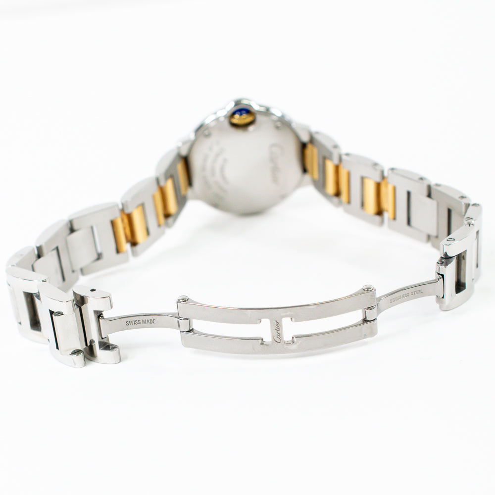 Ballon Bleu 28mm Steel and Yellow Gold  W69007Z3