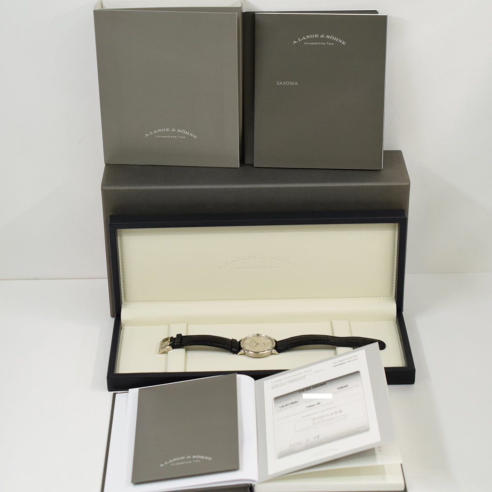 Saxonia 35mm White Gold Manual Winding 219.026